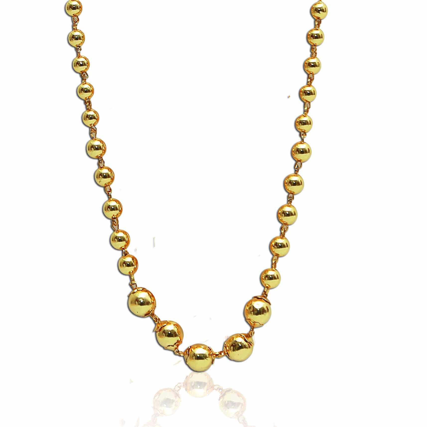 Gold Plated Ball Chain Necklace - K Supreme