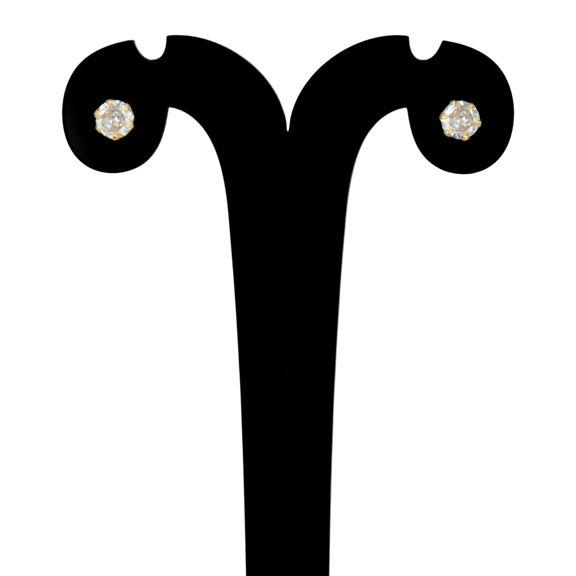 Gold Plated Classic CZ Second Stud Earrings - K Supreme