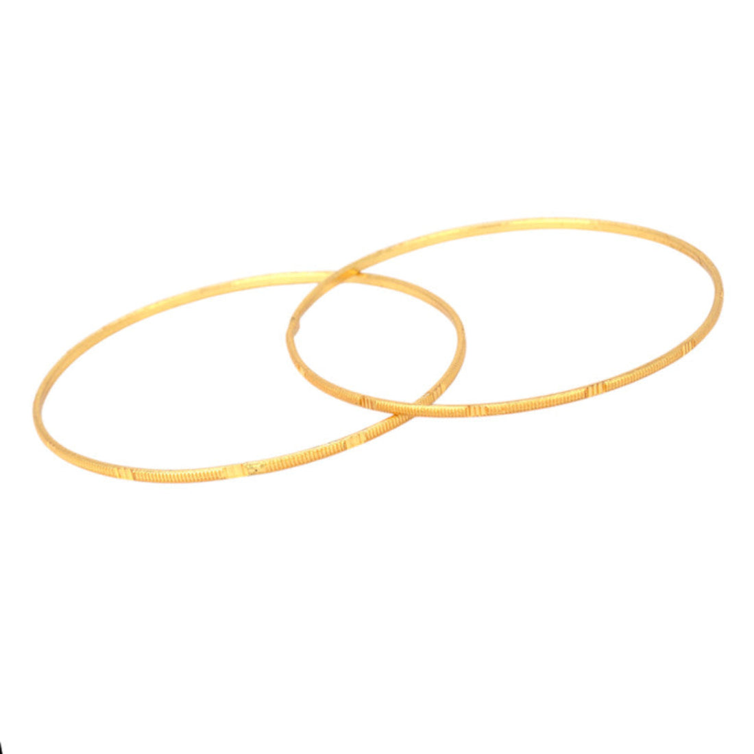 Gold Plated Classic Thin Bangles
