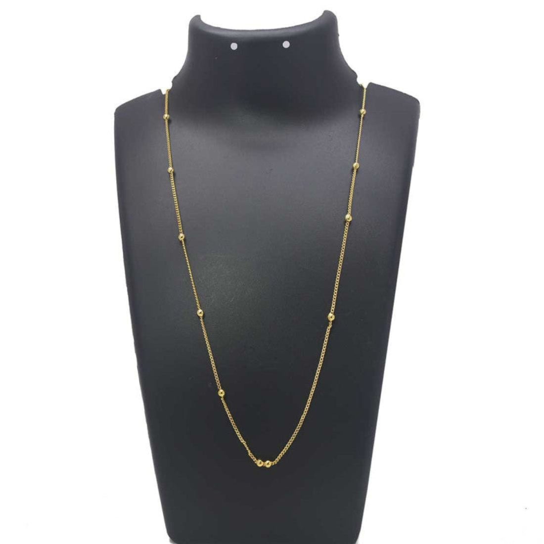 Gold Plated Designer Beaded Link Chain For Women - K Supreme