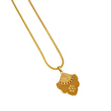 Gold Plated Designer Chain With Ruby CZ Matte Pendant