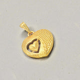 Gold Plated Designer Heart in Heart Pendant For Girls - K Supreme
