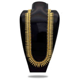 Gold Plated Designer Long Chain With White Stone - K Supreme