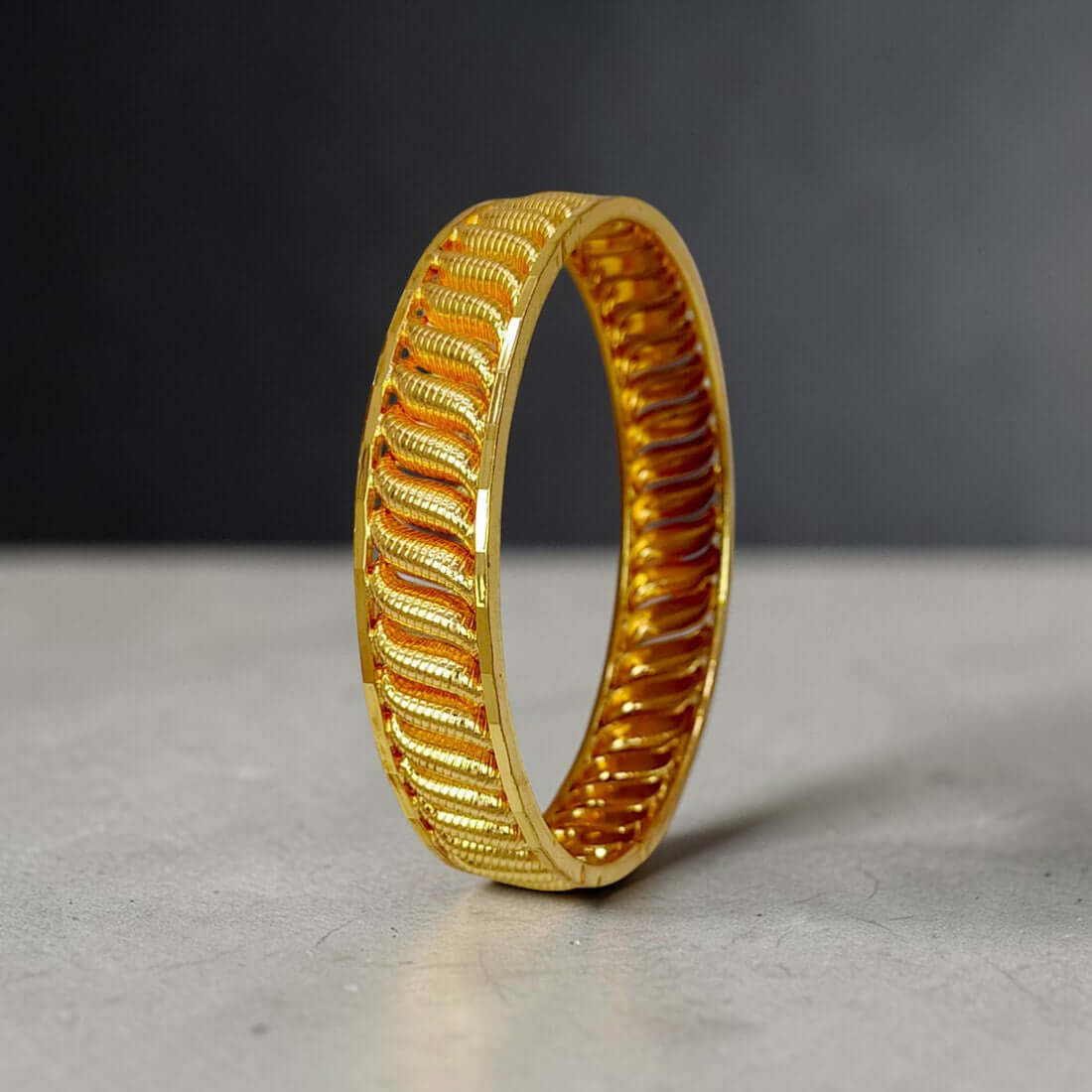 Gold Plated Designer Net Bangle - K Supreme
