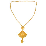 Gold Plated Designer Pendant Beaded Long Chain - KSupreme