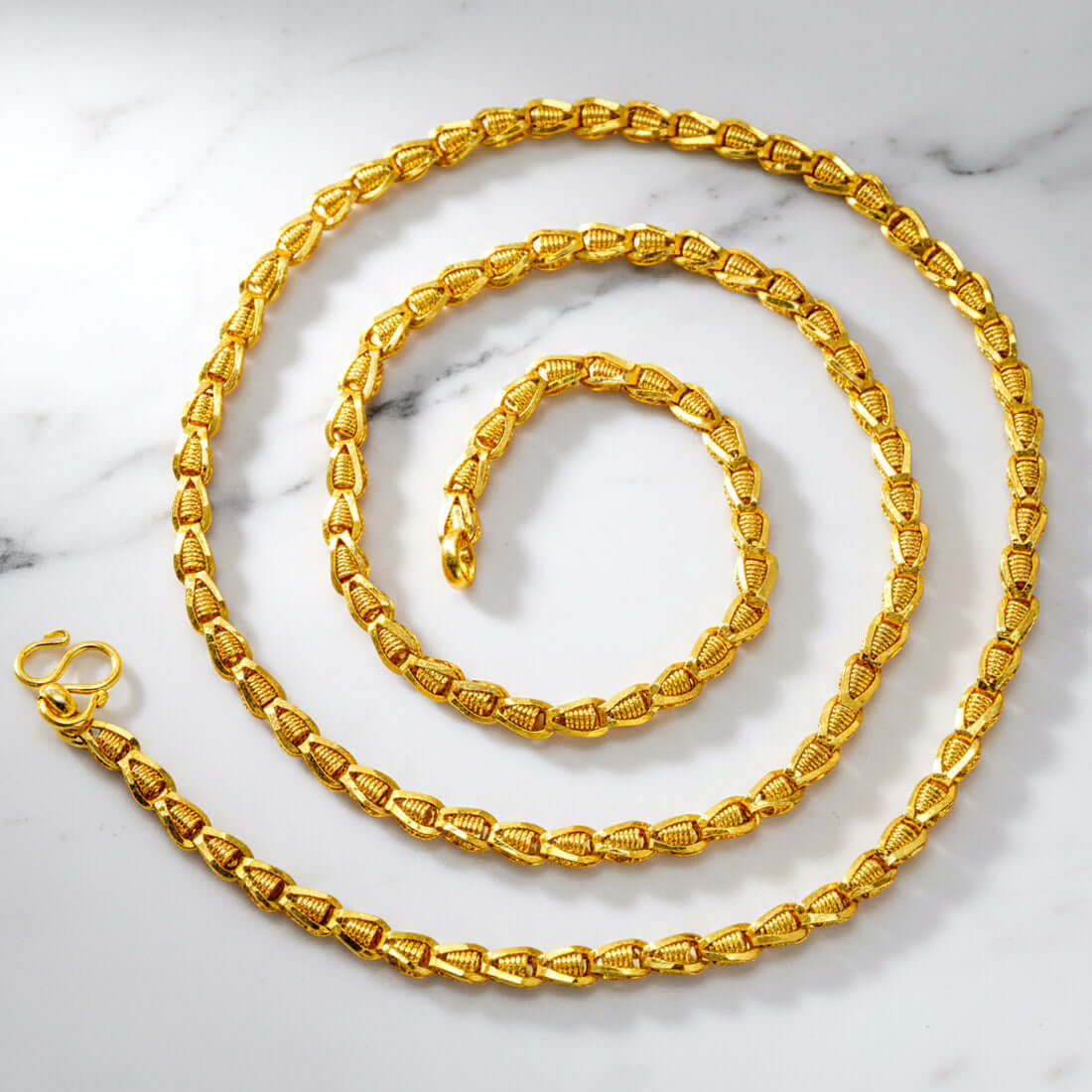 Gold Plated Designer Spring Boxuri Chain - K Supreme