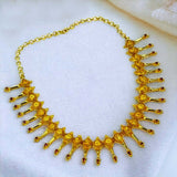 Gold Plated Dome Design Ruby Spike Choker - K Supreme