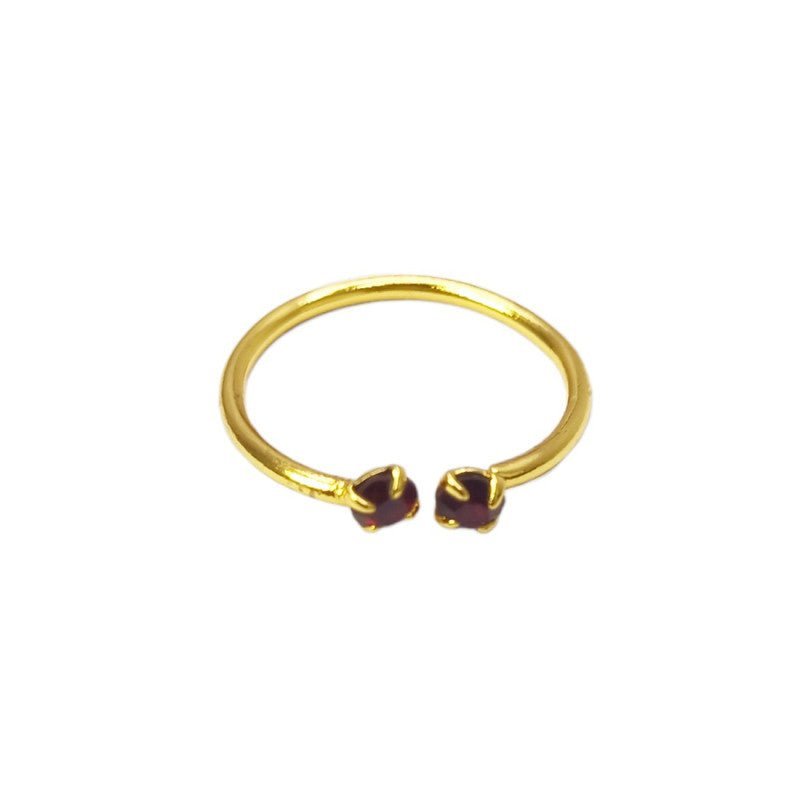 Gold Plated Double Side Stone Toe Ring/Minji - KSupreme