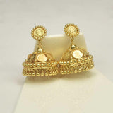 Gold Plated Ethnic Kasu Umbrella Jumka Earrings - K Supreme
