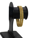 Gold plated Four Line Medium Twisted Bangle - K Supreme