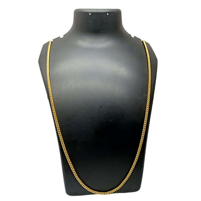 Unisex Gold-Plated Thin Cuban Curb Link Chain
