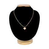 Gold Plated Heart Pendant Thin Savitham Box Chain - K Supreme