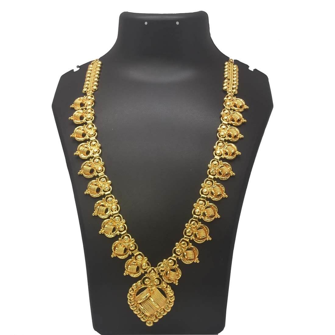 Gold Plated Kerala Style Designer Bridal Long Chain - K Supreme