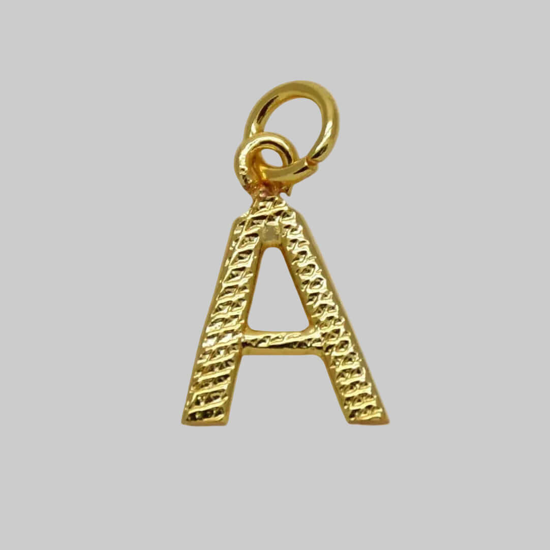 Gold Plated Little Alphabet Pendant - K Supreme