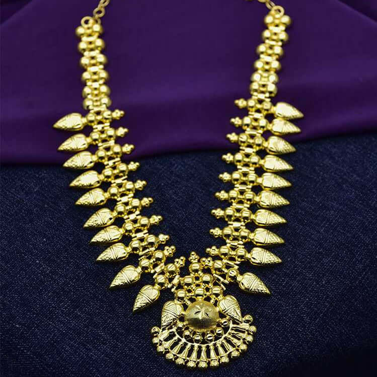 Gold Plated Mullamottu South Indian Traditional Necklace