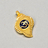Gold Plated Om Thali Conch Shell Design Pendant - K Supreme
