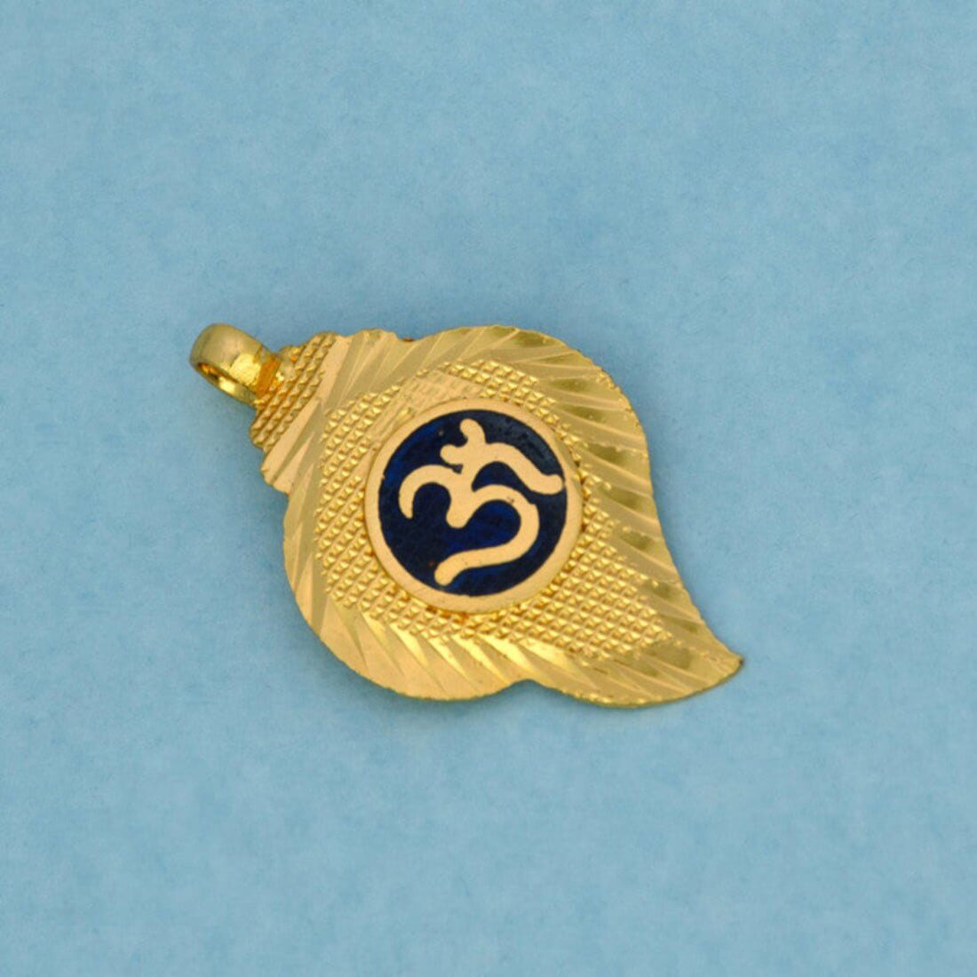 Gold Plated Om Thali Conch Shell Design Pendant - K Supreme