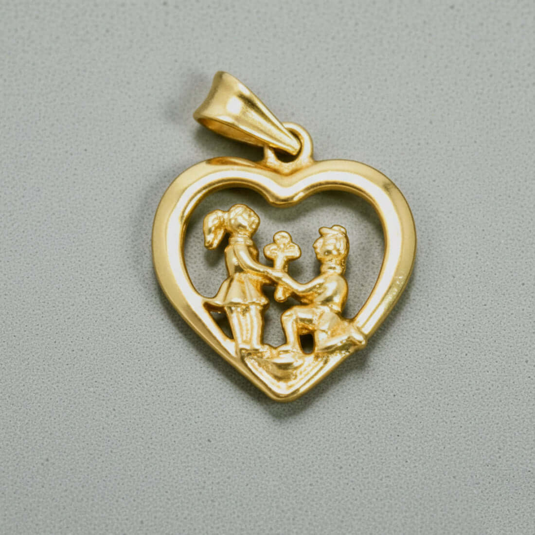 Gold Plated Proposal Heart Pendant