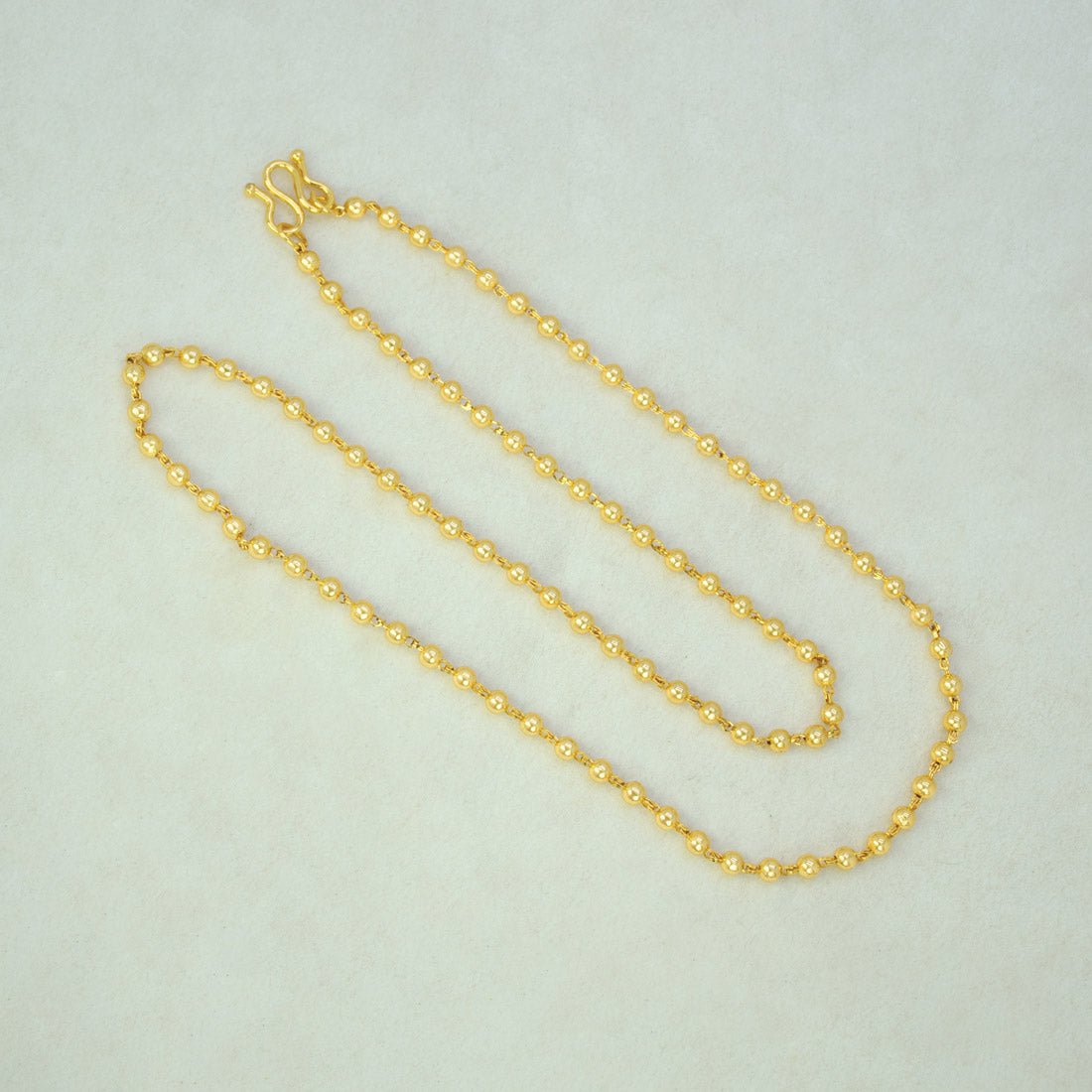 Gold Plated Simple Bead Chain - K Supreme