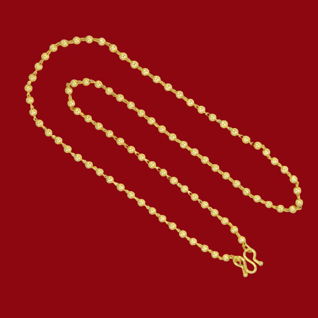 Gold Plated Simple Bead Chain - K Supreme