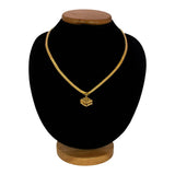 Gold Plated Small Adial Stone Pendant Necklace - K Supreme