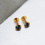 Gold Plated Stone Kids stud Second Stud Nose stud - KSupreme