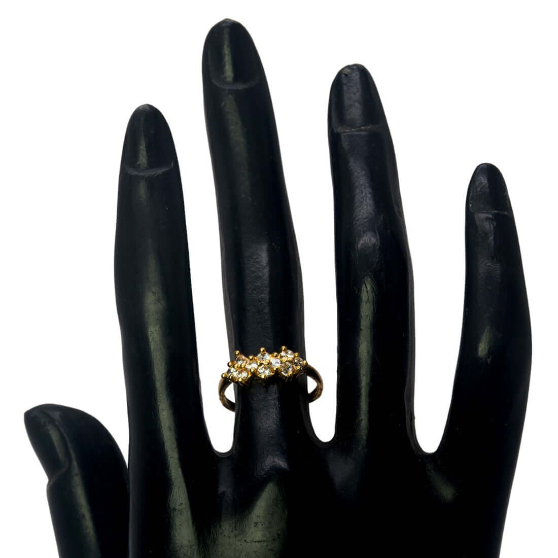 Gold Plated Stunning CZ Stone Ladies Finger Ring - K Supreme