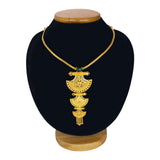 Gold Plated Three - Step Classic Design Pendant Chain Necklace - KSupreme
