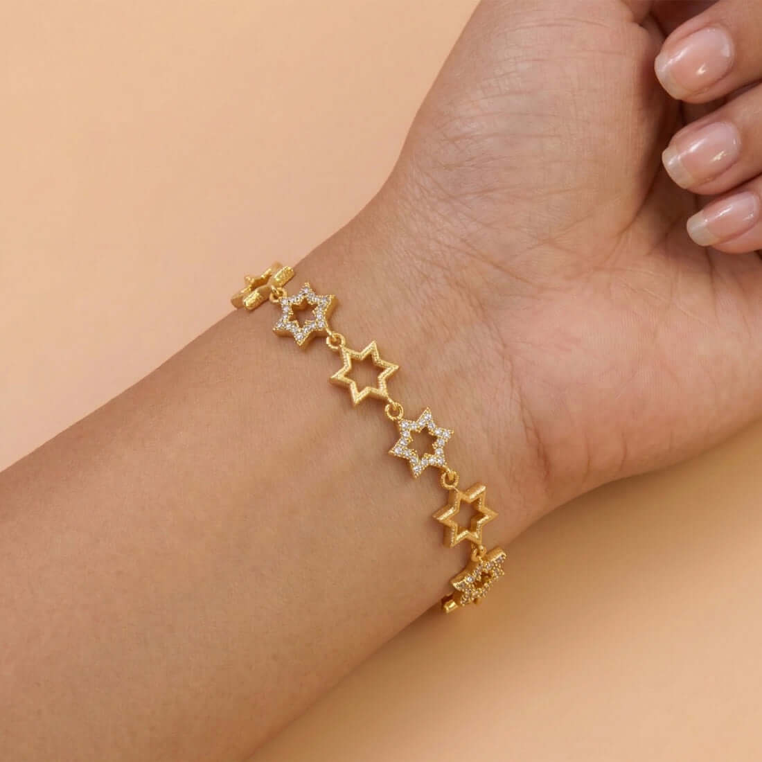 Gold Plated Twinkling Star Stone Bracelet - K Supreme