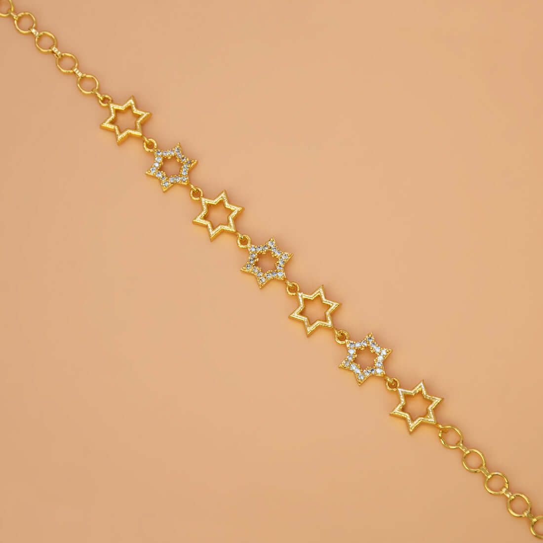 Gold Plated Twinkling Star Stone Bracelet - K Supreme