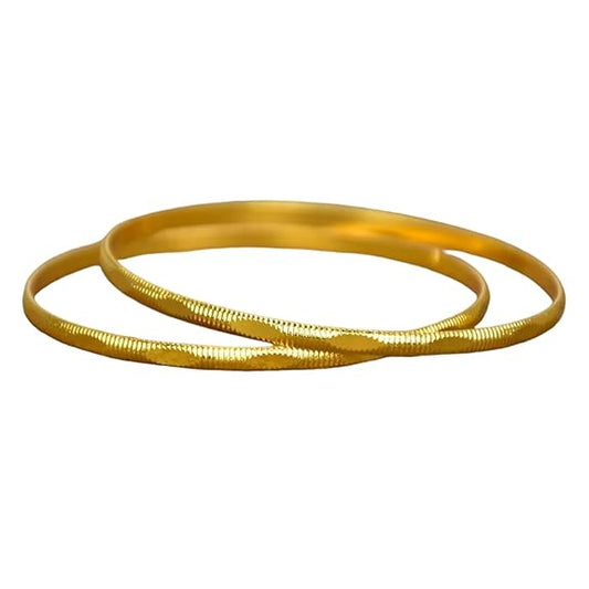 Golden Daily Wear Thin Bangles - K Supreme