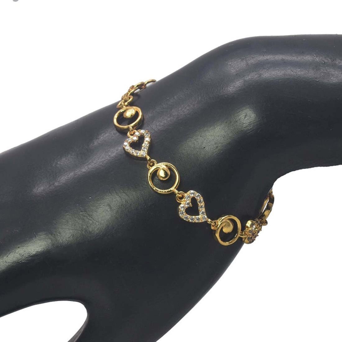 Gorgeous Heart Design Synthetic Stones Ladies Bracelet - KSupreme