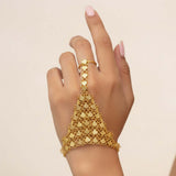 Hearts Designer Gold Plated Bridal Finger Ring Set