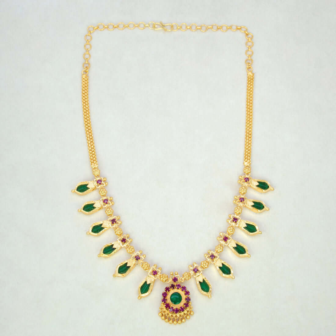 Indian Traditional Nagapadam Necklace - 6 Stones - K Supreme