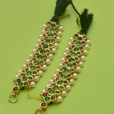 Kemp-red-and-green-stone-original-temple-ear-chain-matti-mattal