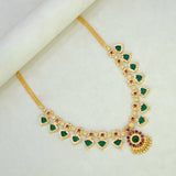 Kerala Gold Plated Palakka Necklace - 7 Stones - K Supreme