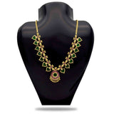 Kerala Gold Plated Palakka Necklace - 7 Stones - K Supreme