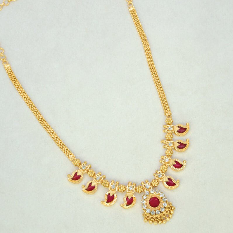 Kerala Gold Plated Short Mango Necklace - K Supreme