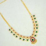 Kerala Traditional Gold Plated Mango Necklace - 7 Stones - K Supreme