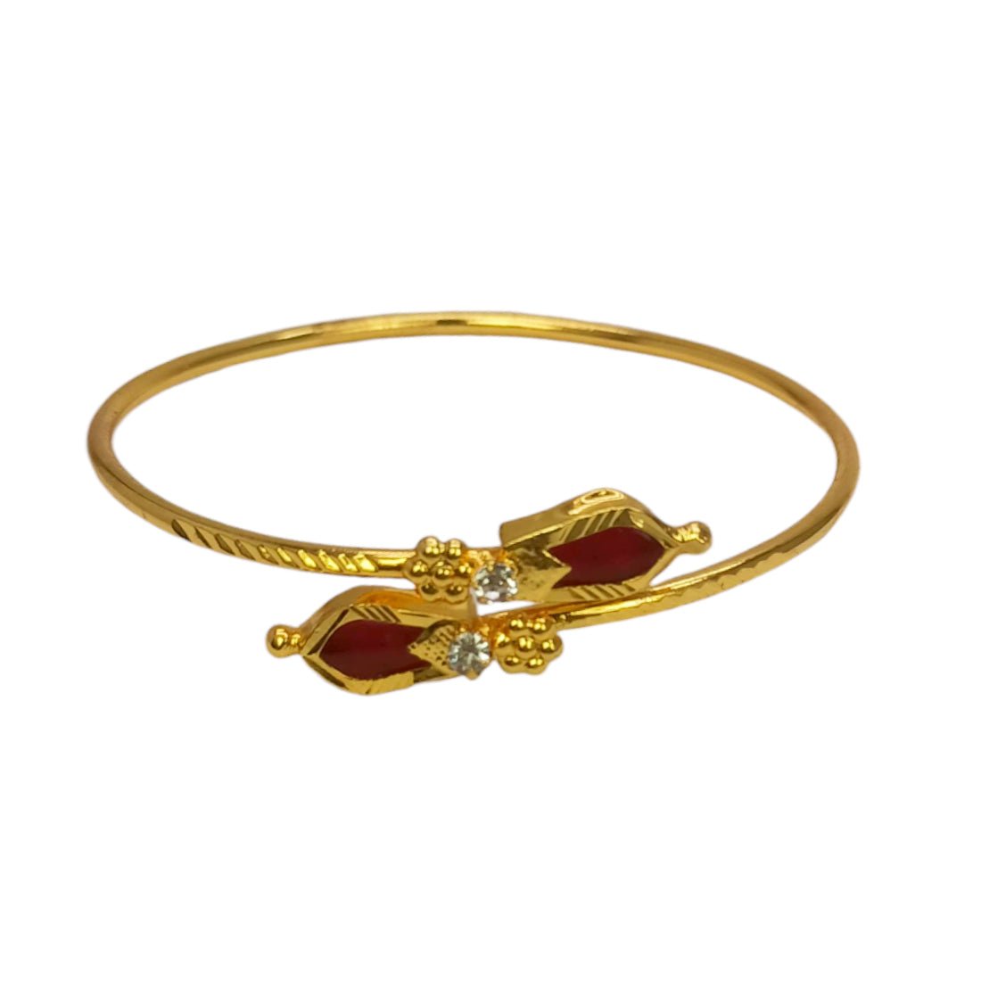 Kerala Traditional Gold Plated Open Nagapadam Bracelet - KSupreme