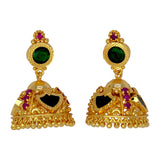 Kerala Traditional Gold Plated Ruby Palakka Jhumka - KSupreme