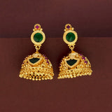 Kerala Traditional Gold Plated Ruby Palakka Jhumka - KSupreme