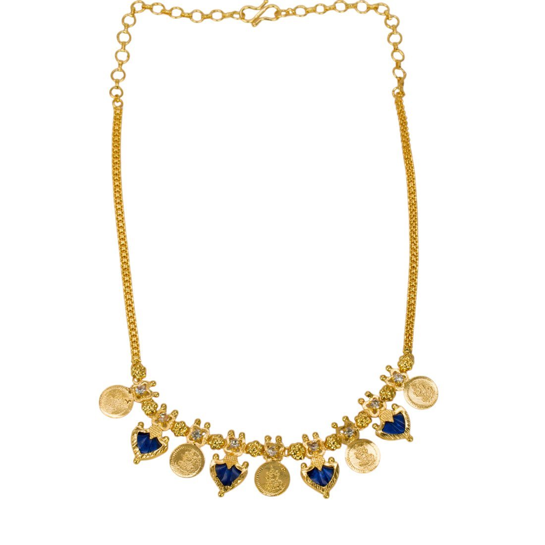 Kerala Traditional Lakshmi Kasu Green Palakka Necklace - KSupreme