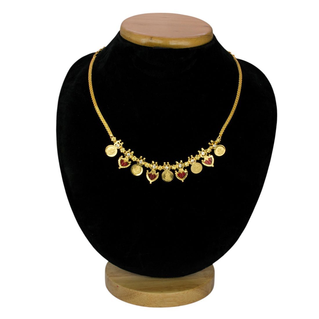 Kerala Traditional Lakshmi Kasu Green Palakka Necklace - KSupreme