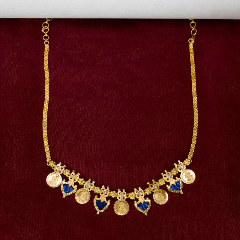 Kerala Traditional Lakshmi Kasu Green Palakka Necklace - KSupreme