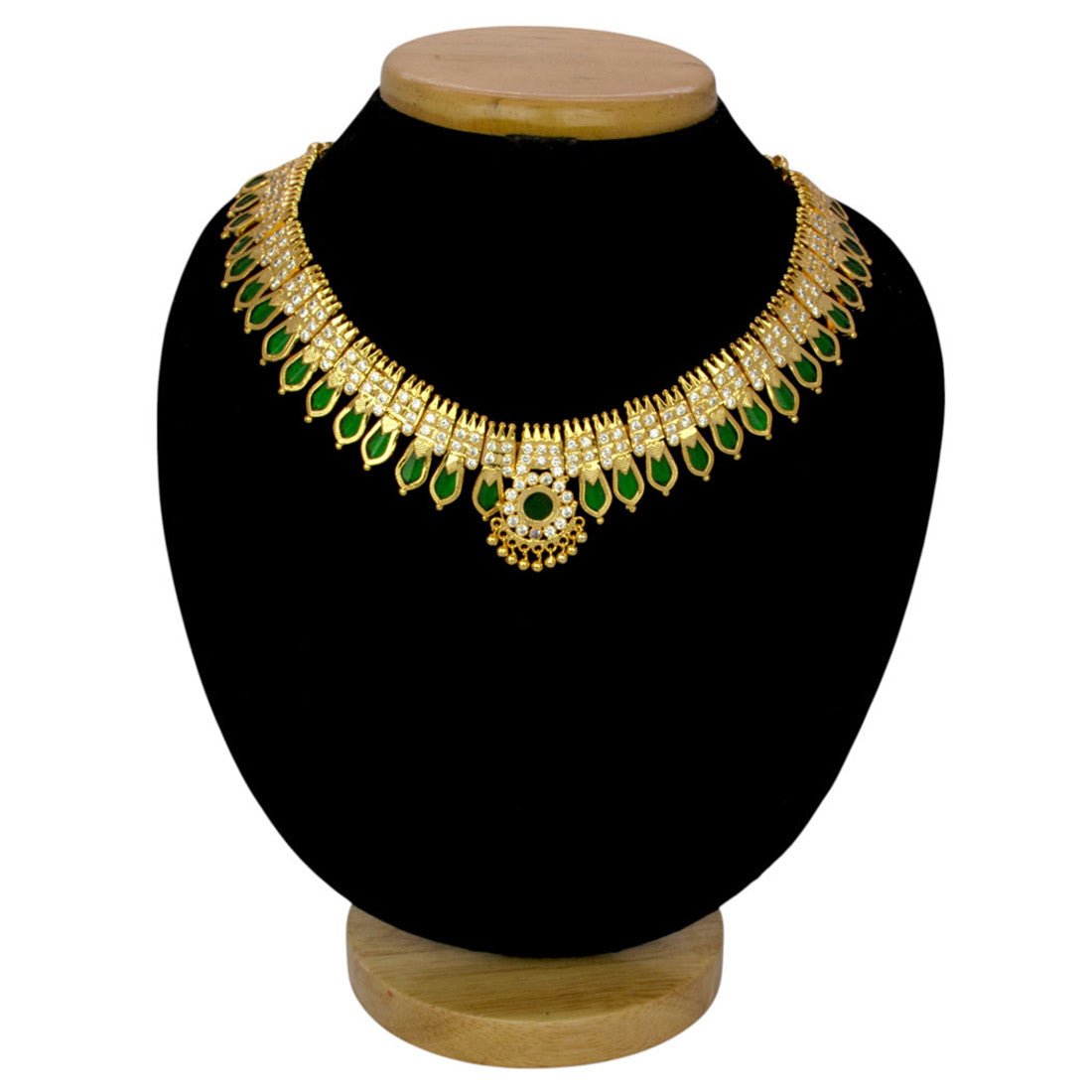 Kerala Traditional Nagapadam CZ Stone Choker Necklace - K Supreme