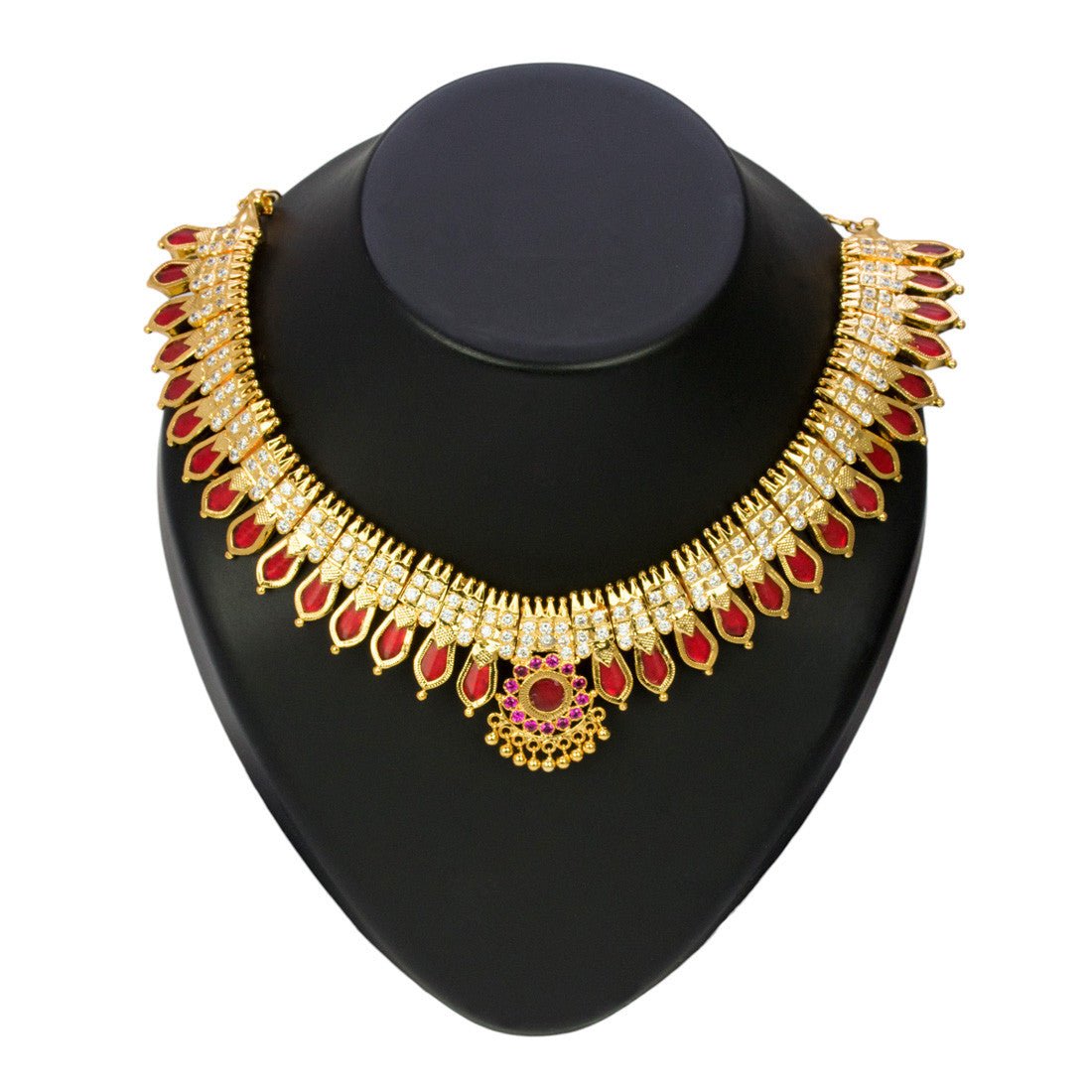 Kerala Traditional Nagapadam CZ Stone Choker Necklace - K Supreme