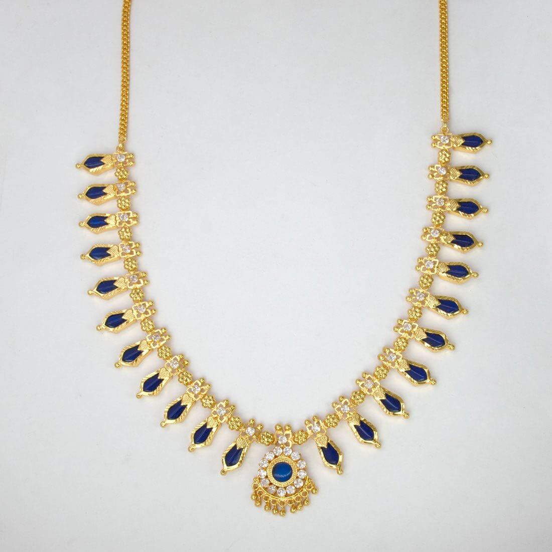 Kerala Traditional Nagapadam Necklace - 11 Stones - K Supreme