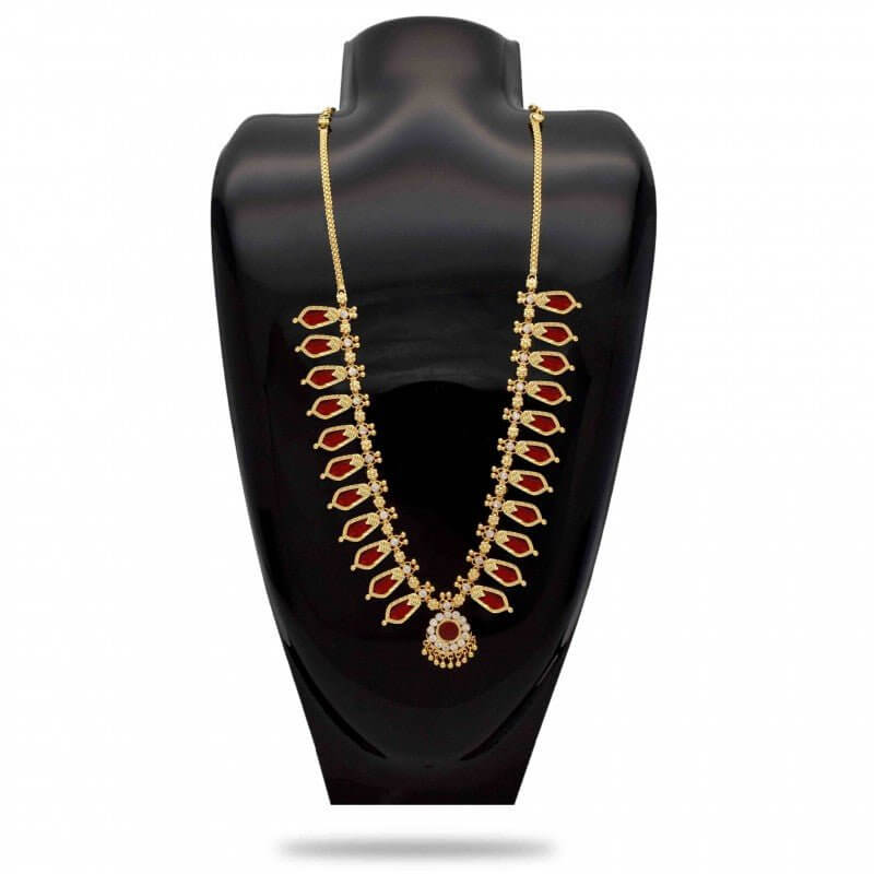 Kerala Traditional Nagapadam Necklace - 11 Stones - K Supreme