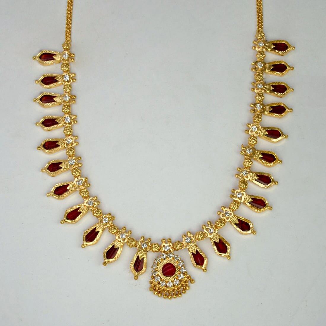 Kerala Traditional Nagapadam Necklace - 11 Stones - K Supreme